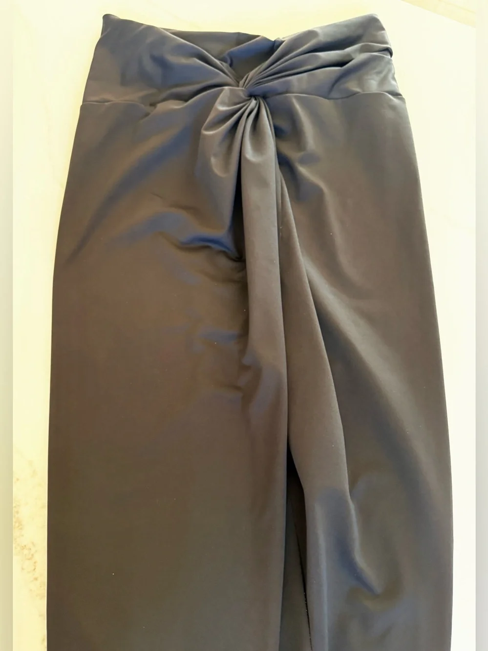 SKIMS Swim Sarong Black Twist Front Cover Up Maxi Skirt Size S Resort Beach VACA